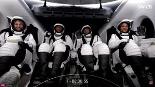 SpaceX's private Polaris Dawn astronauts inside Dragon.