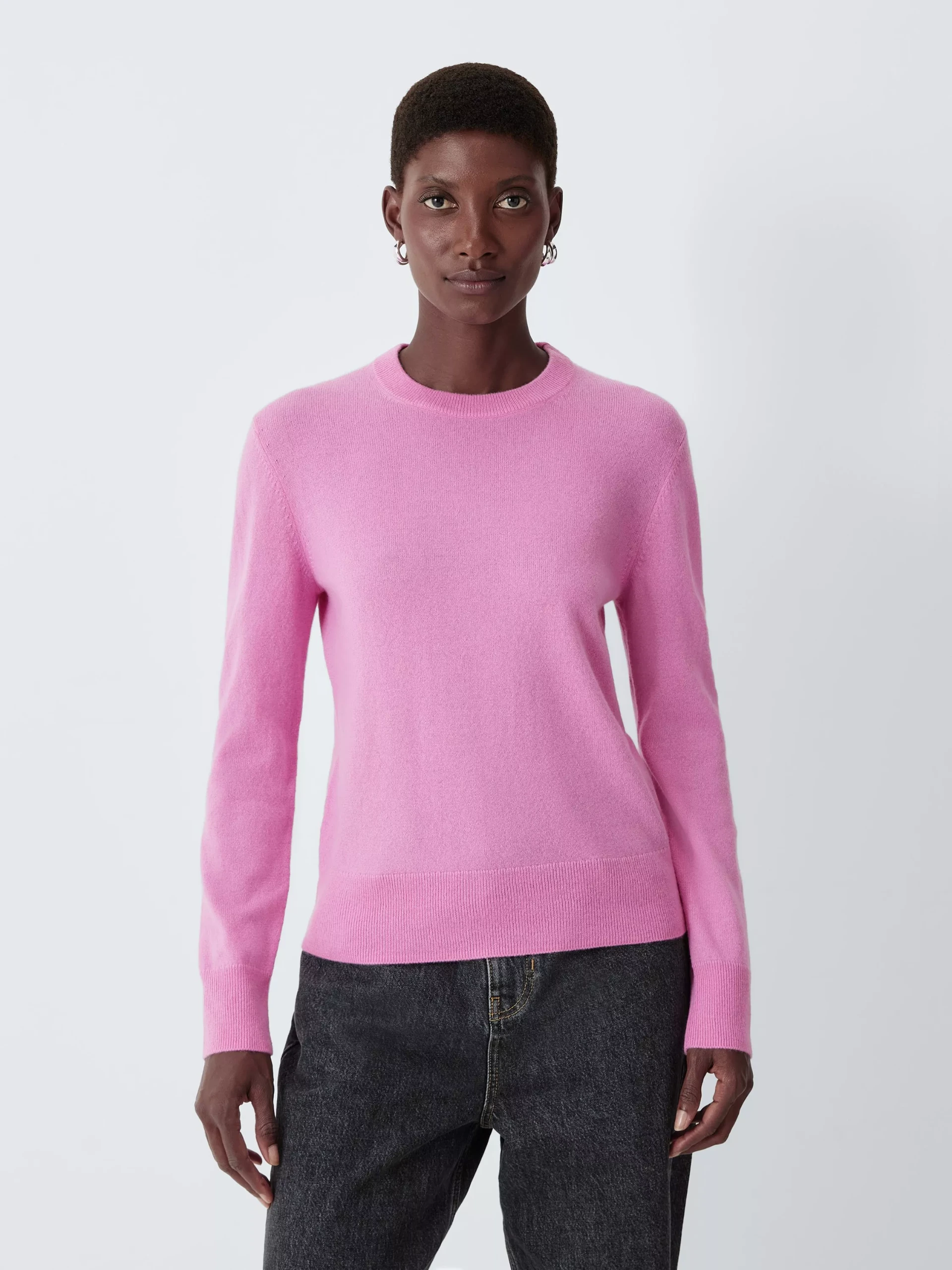 John Lewis Cashmere Crew Neck Jumper, Black