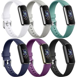 Maledan Silicone Fitbit Luxe Band 6-pack