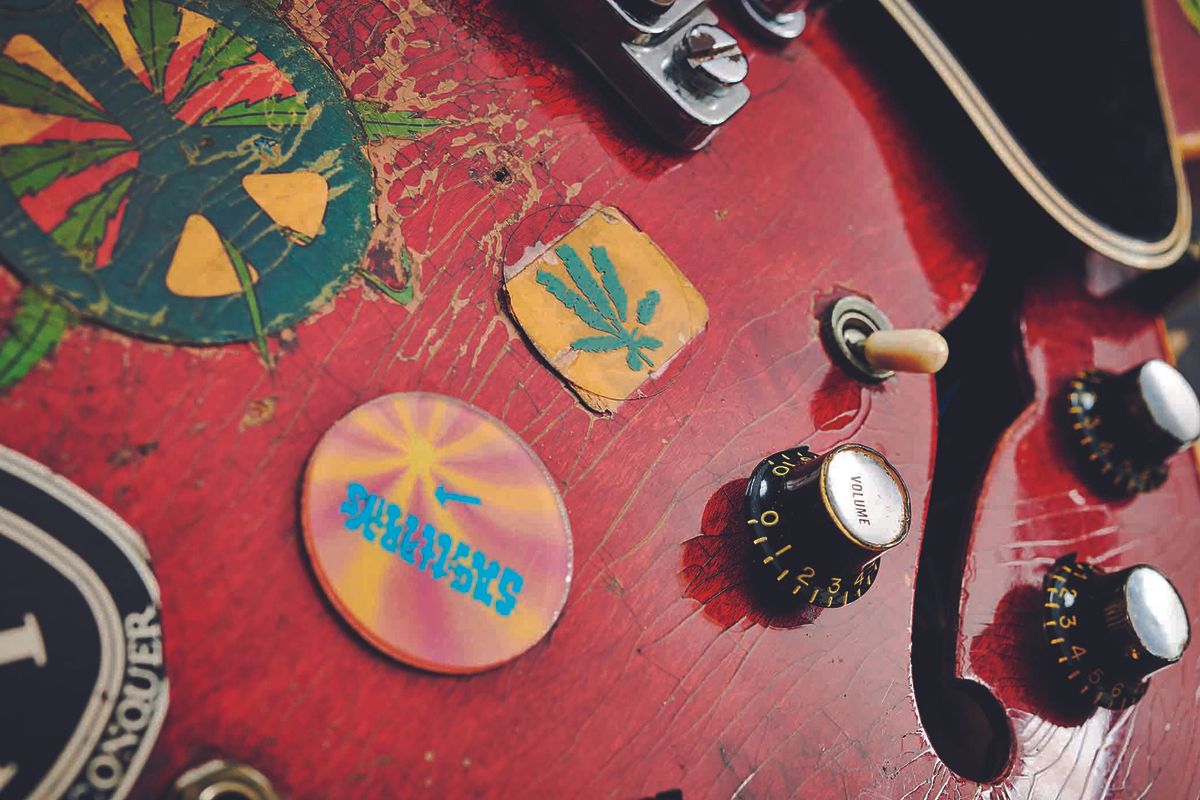 The stickers around the controls look to have been added after its Woodstock appearance