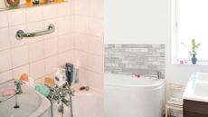 bathroom makeover before and after