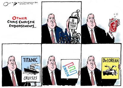 Political cartoon U.S. Christie 2016