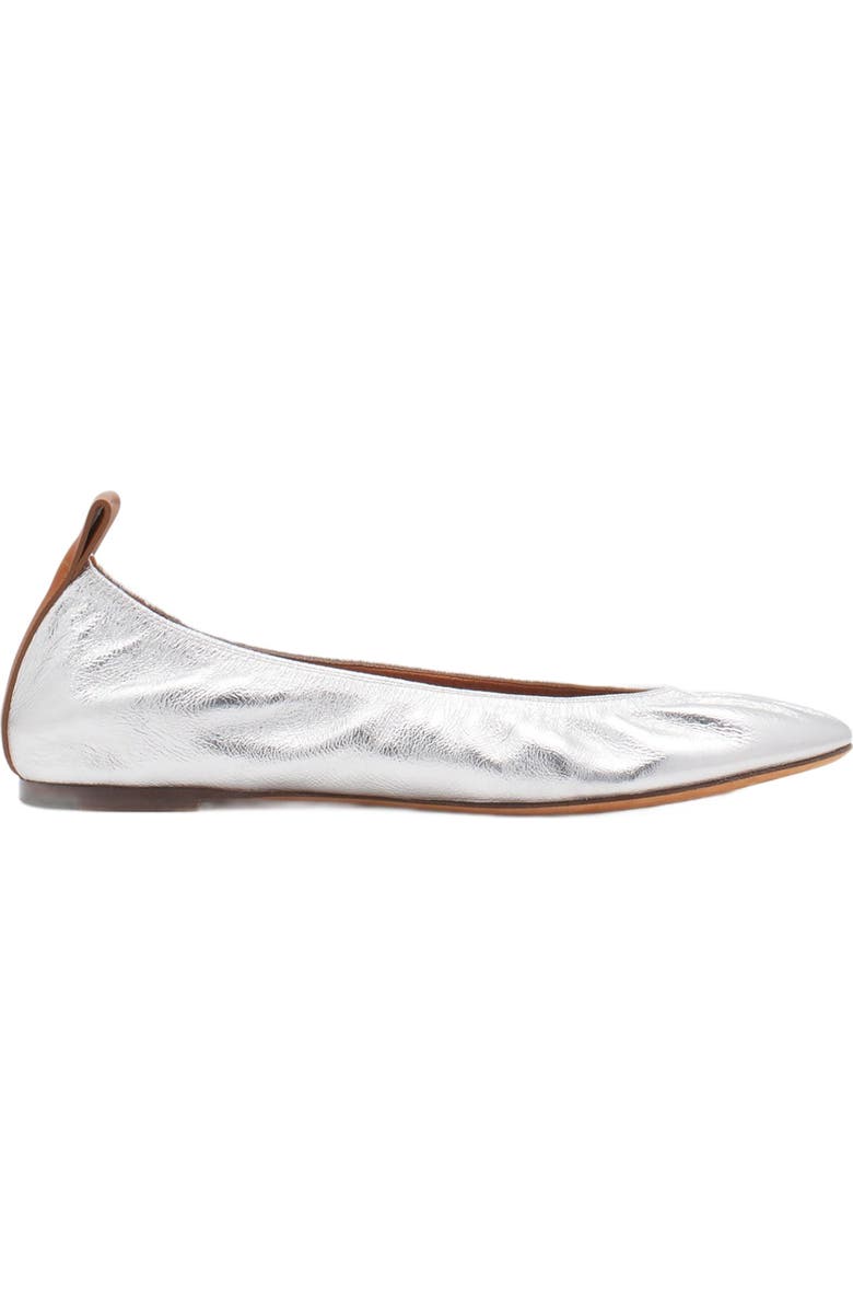 The Ballerina Flat in Metallic Leather