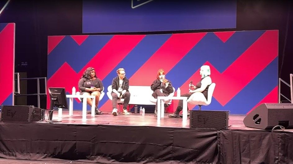 The panelists seen speaking during the &#039;What Does A Community Manager Really Do?&#039; panel at EGX 2023