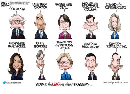 Political Cartoon U.S. Joe Biden 2020 democratic candidates