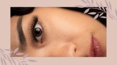 A close in shot of a woman with eyelash extensions to illustrate the question of are eyelash extensions bad