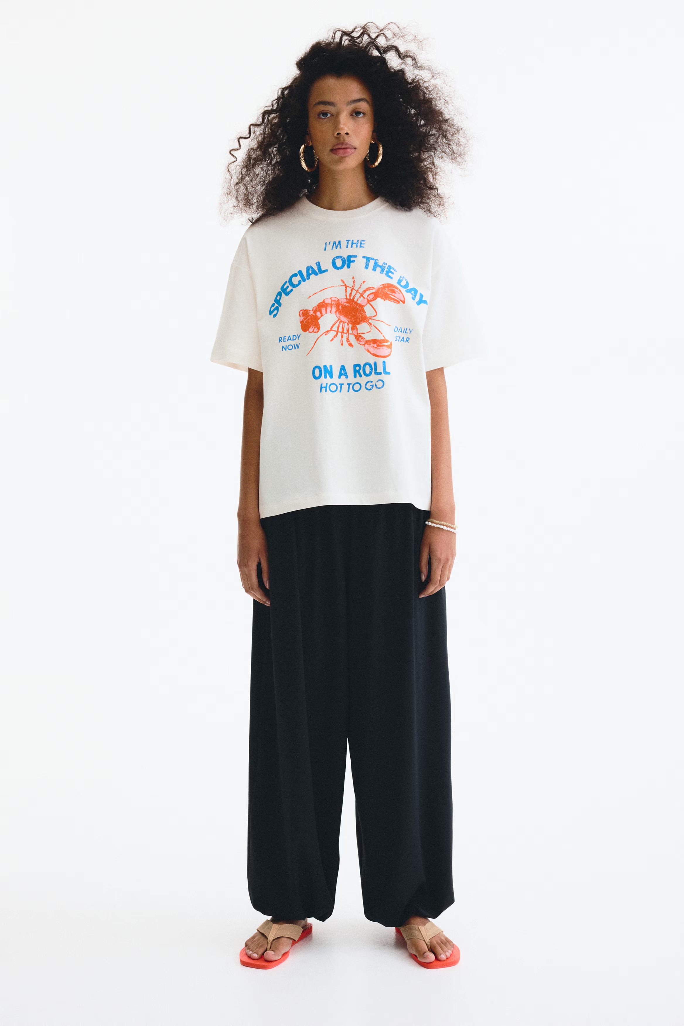 H&amp;amp;M, Oversized T-Shirt With Printed Motif