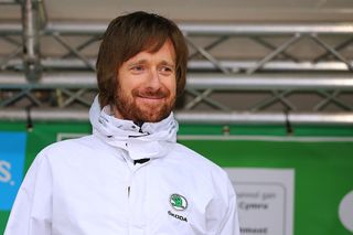 Bradley Wiggins was on hand for the final podium ceremony.