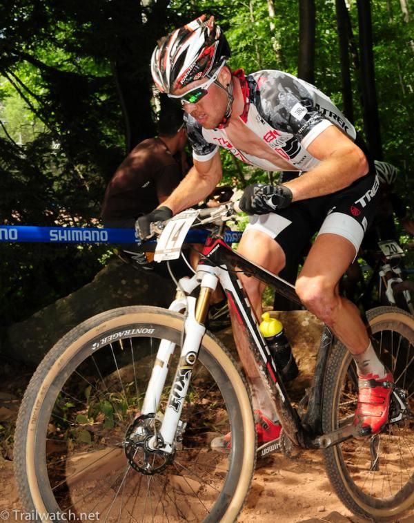 Lukas Fluckiger (Trek World Racing) slipped out of the top ten mid-race