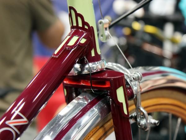 The lighting wire is neatly fed into the down tube.