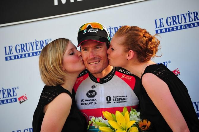 Podium kisses for Gregory Rast
