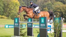 Rising star showjumper Ella Dalton and Hurricane VDL in action.