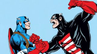 US Agent vs Captain America from West Coast Avengers #102