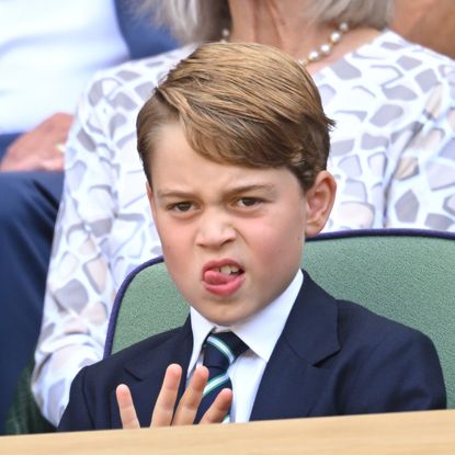 Prince George of Cambridge attends the Men's Singles Final at All England Lawn Tennis and Croquet Club on July 10, 2022 in London, England