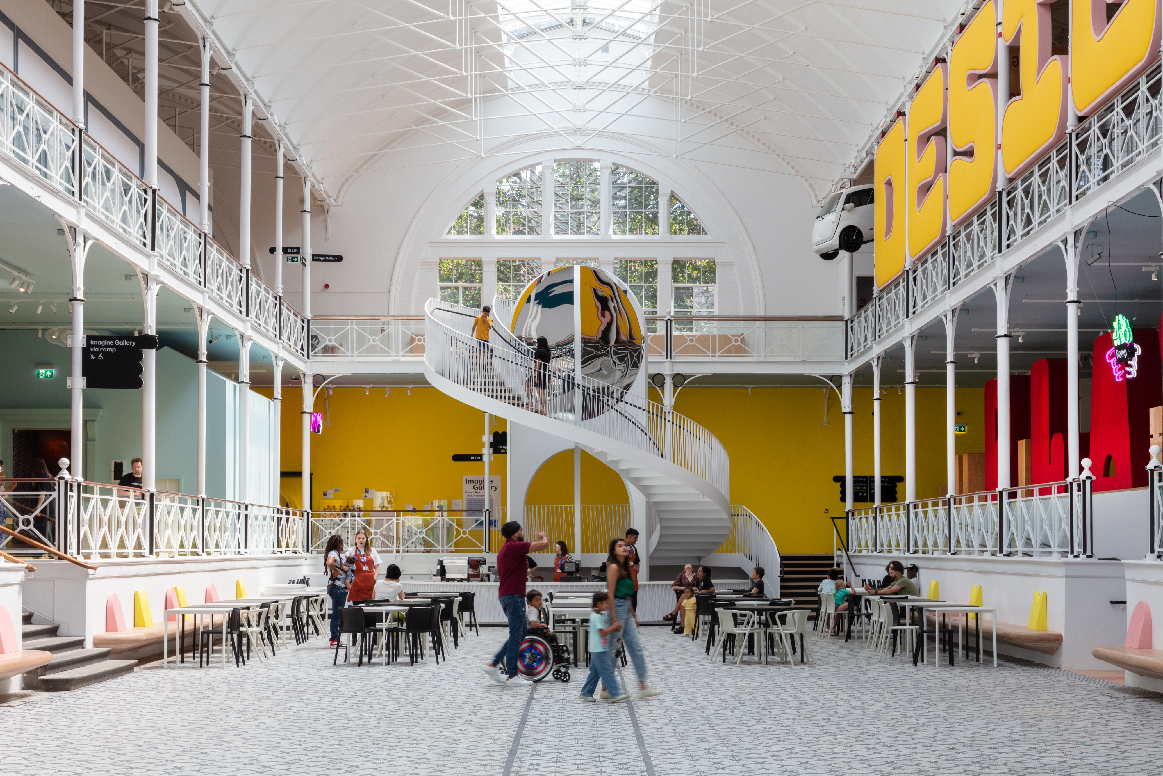 Inside Victoria and Albert Museum in London, England Editorial