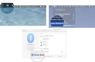 To remove widgets from the Menu bar on the Macm click on a widget, then select preferences, and then untick show in menu bar