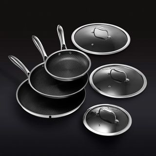 6 piece frying pan and lid set