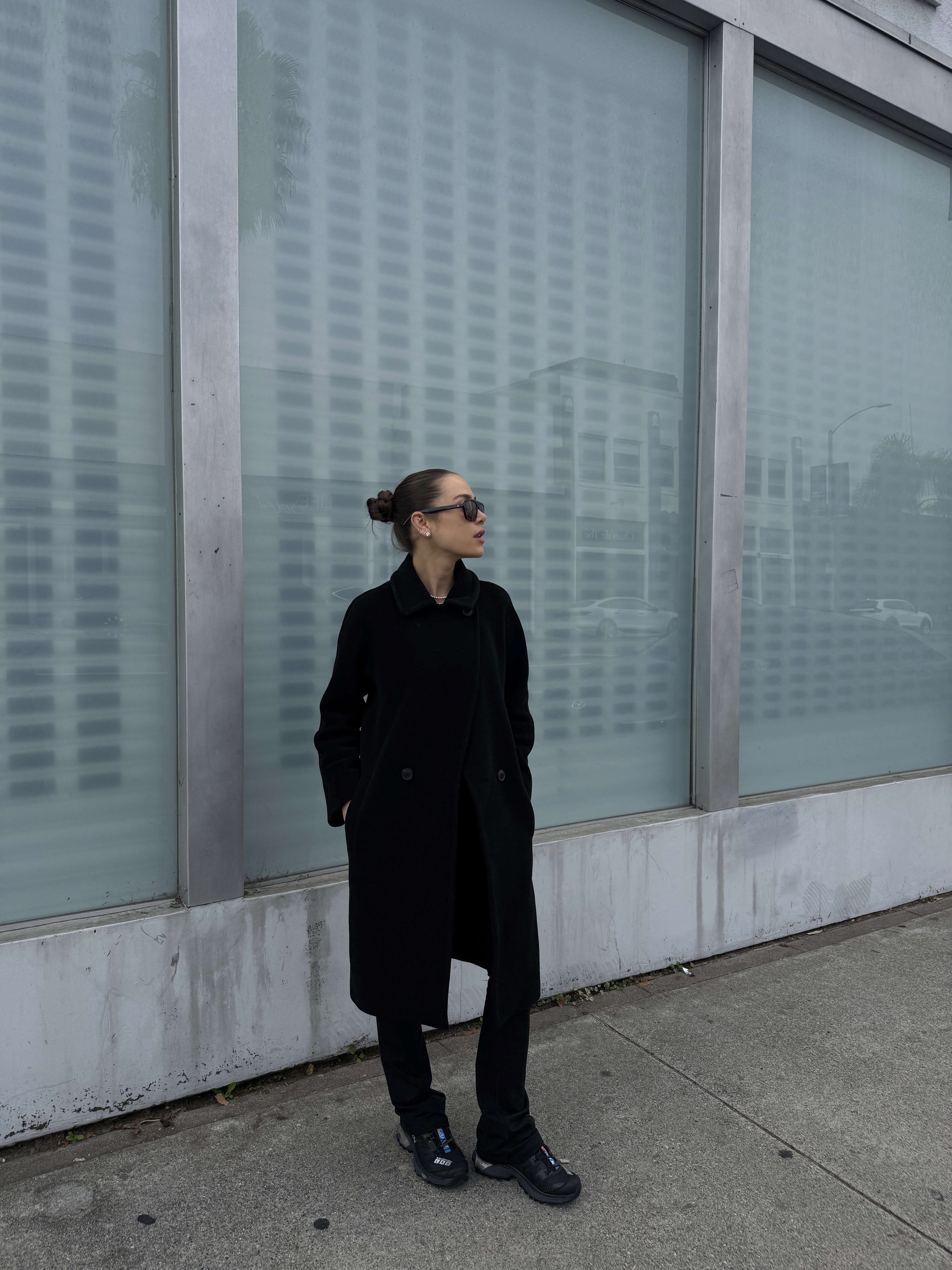 Kira Mackenzie Jackson wearing a black outfit in Los Angeles