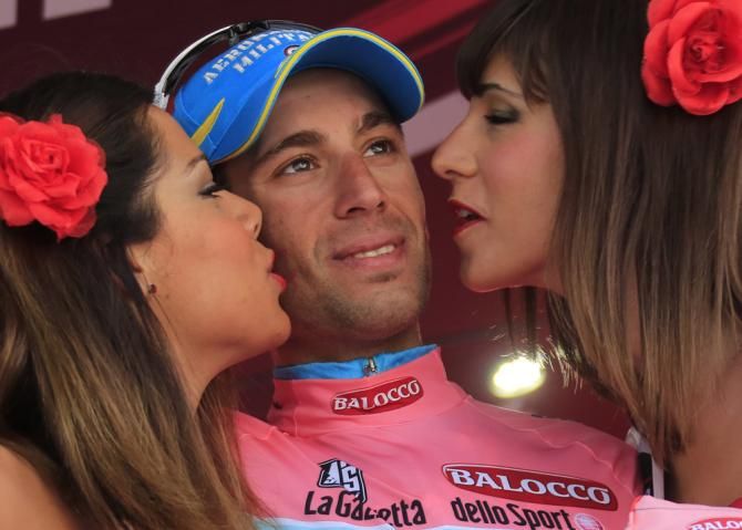 Another day in the pink jersey for Vincenzo Nibali