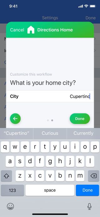 Second step of the Import Questions showing for a user's home city
