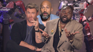 Chris Hemsworth, Keegan Michael Key and Brian Tyree Henry interview for "Transformers: One."