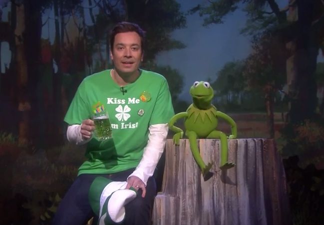 Jimmy Fallon and Kermit the Frog want to wish you a late St. Patrick&amp;#039;s Day