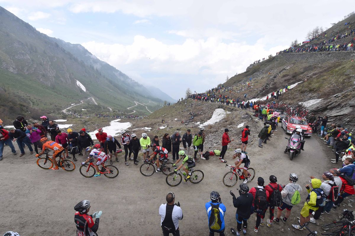 Riders were making their way up for some time