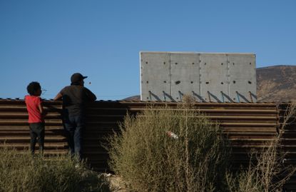 A prototype of Trump's border wall
