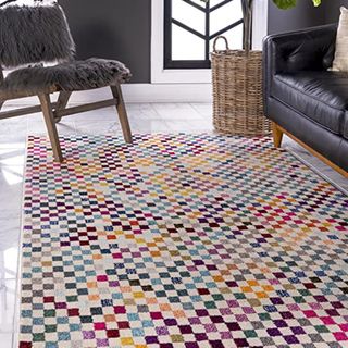 Unique Loom Chromatic Collection Modern Geometric & Vibrant Abstract Area Rug