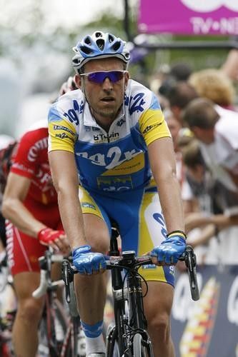 Christophe Moreau (Ag2r Pr&eacute;voyance) finishes.