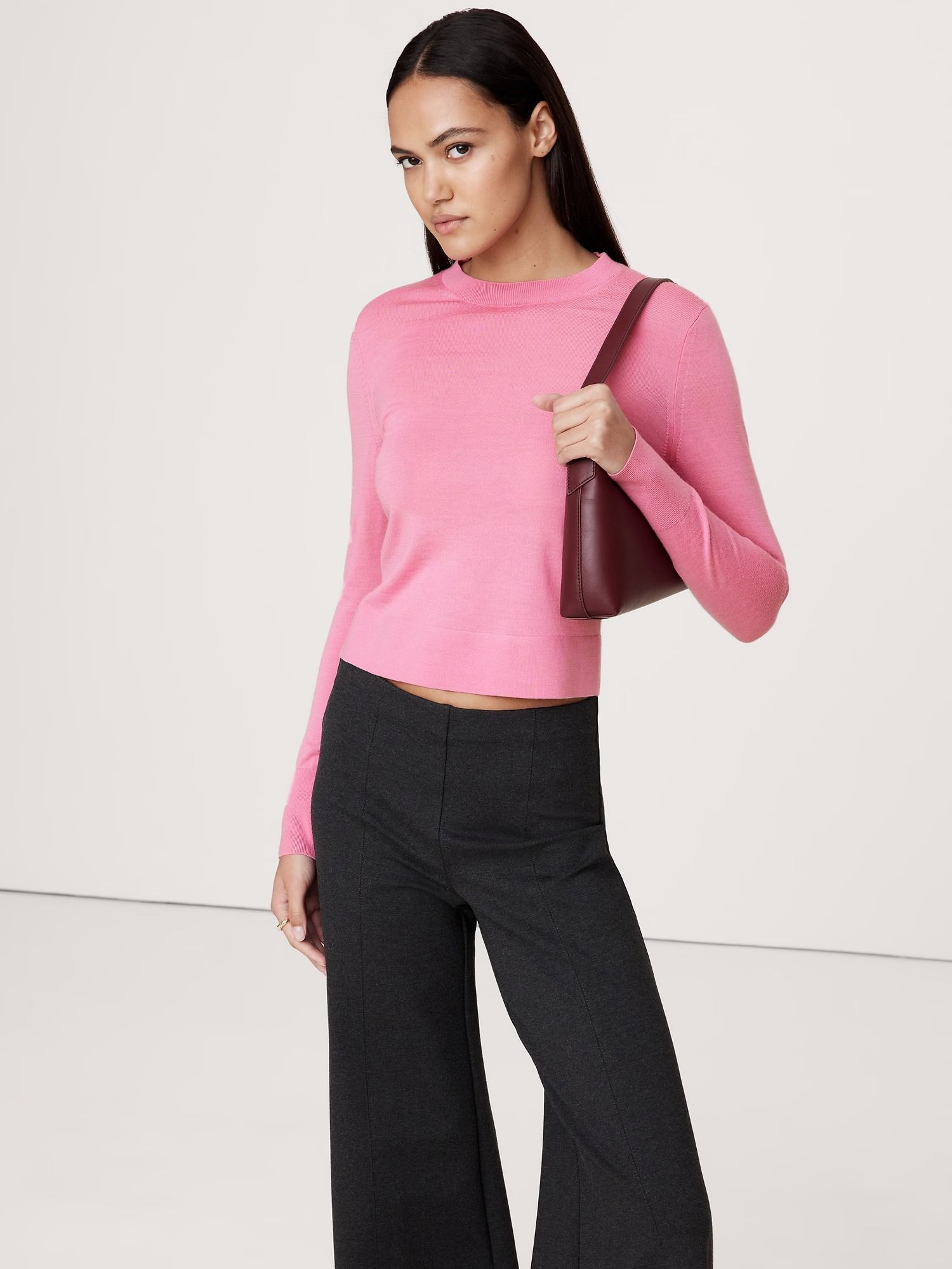 Banana Republic, Lightweight Merino Crew-Neck Sweater