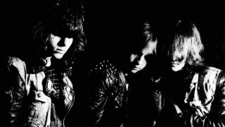 Kreator posing for a photograph in the mid-80s