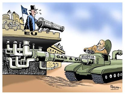 Political cartoon Russia sanctions