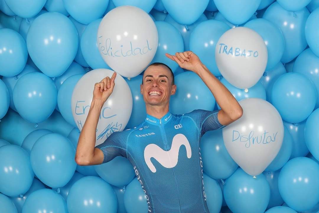 Enric Mas in the 2020 Movistar jersey