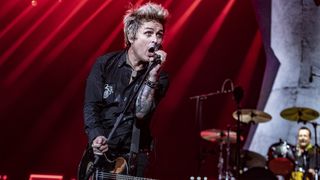 Green Day's Billie Joe Armstrong performing live on stage