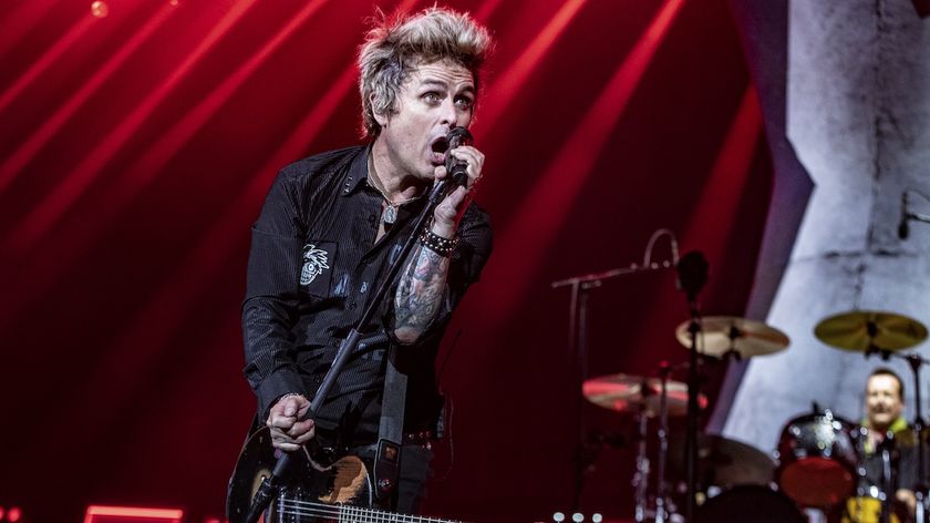 Green Day's Billie Joe Armstrong performing live on stage
