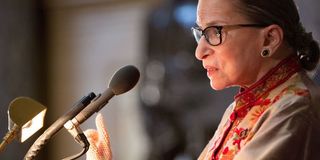 Notorious RBG, speaking at Georgetown University in February