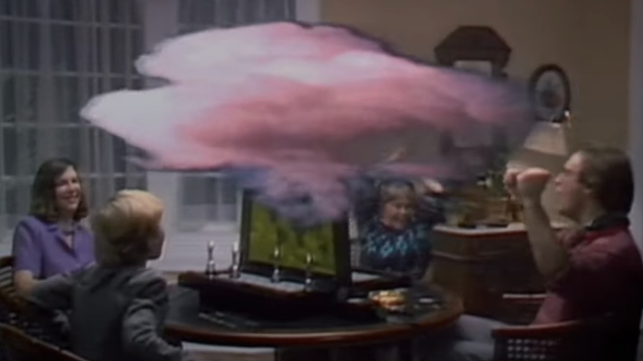 Family playing Nukem in RoboCop