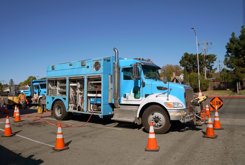 A PG&amp;amp;E truck.