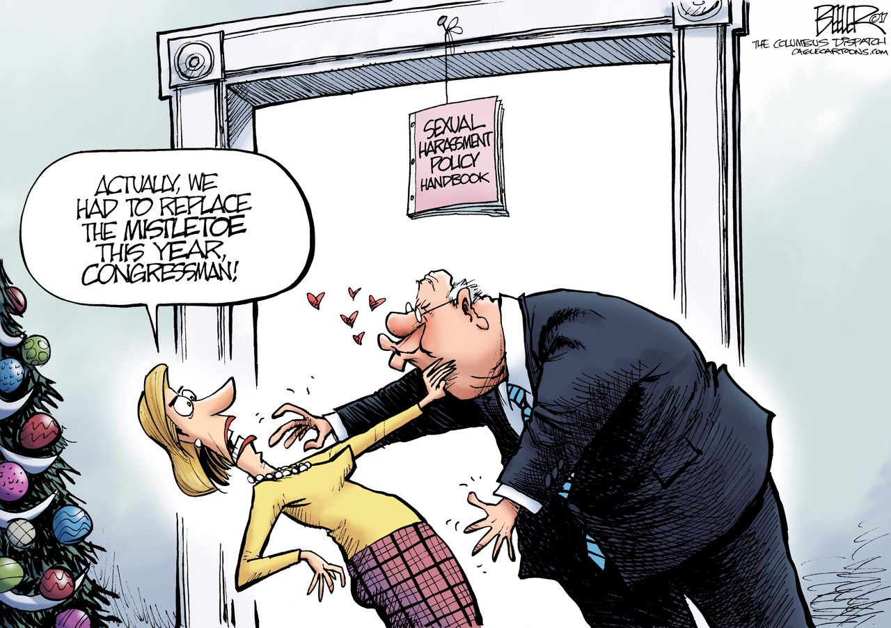 Political cartoon U.S. Congress sexual harassment