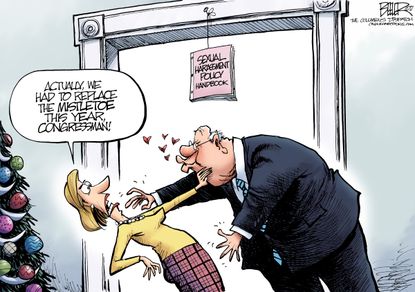 Political cartoon U.S. Congress sexual harassment