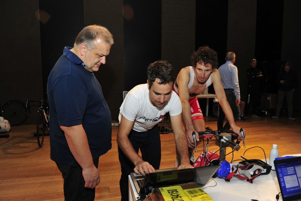 Franco Pellizotti gets tested at the camp