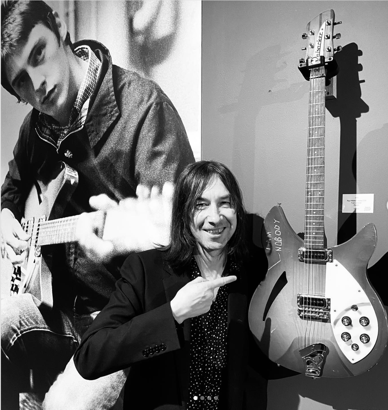 Bobby Gillespie of Primal Scream attends Shapiro Rare Books 2022 Rickenbacker exhibition in London