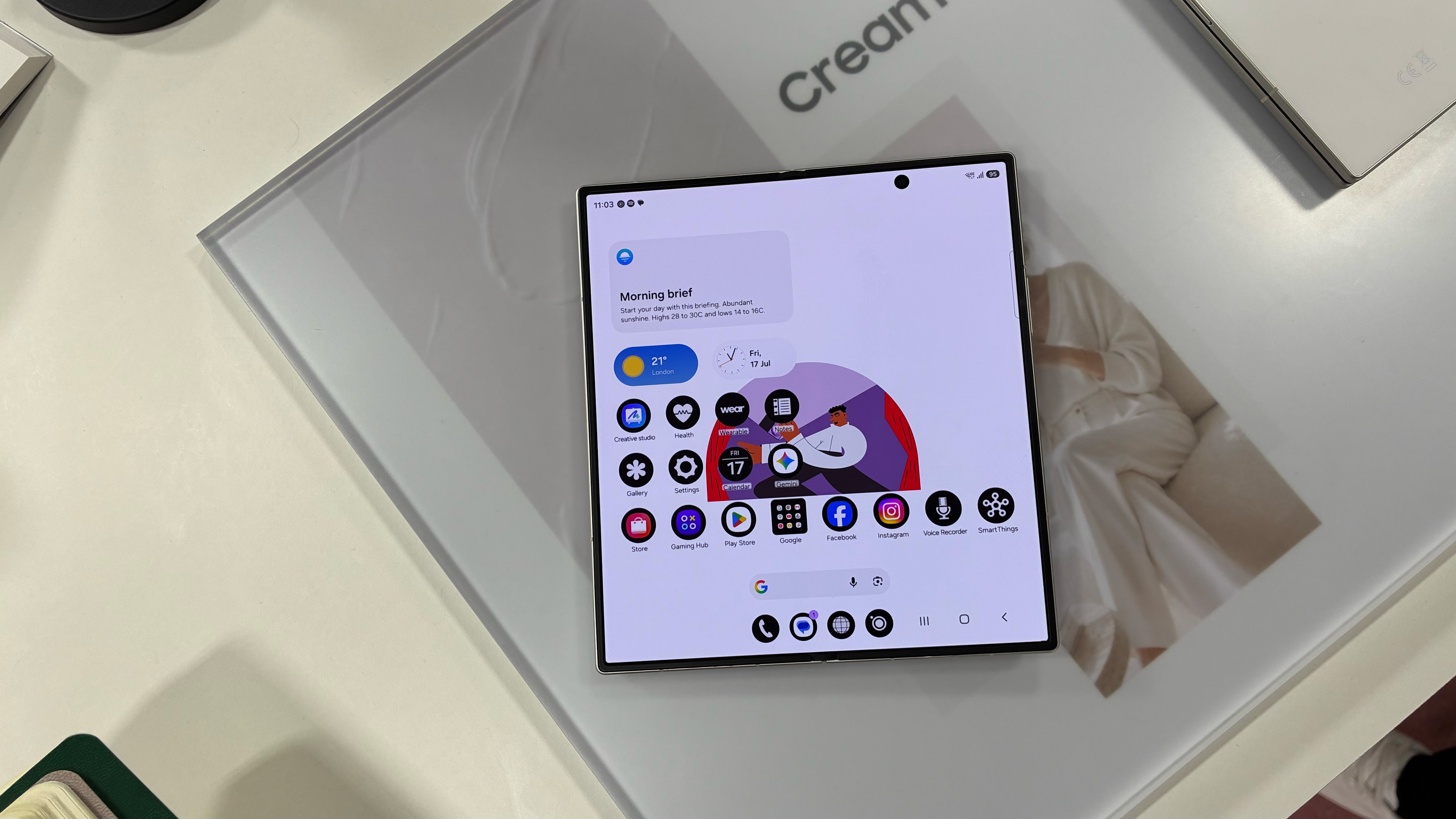 The Samsung Galaxy Z Fold 8 on display