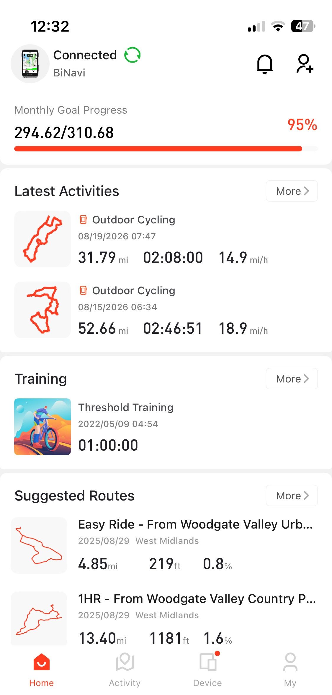iGPSPORT app screenshots