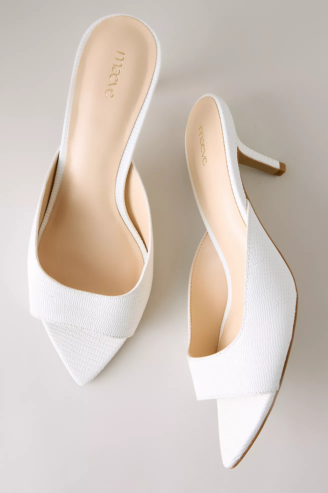 Maeve Point Toe Mule Heels