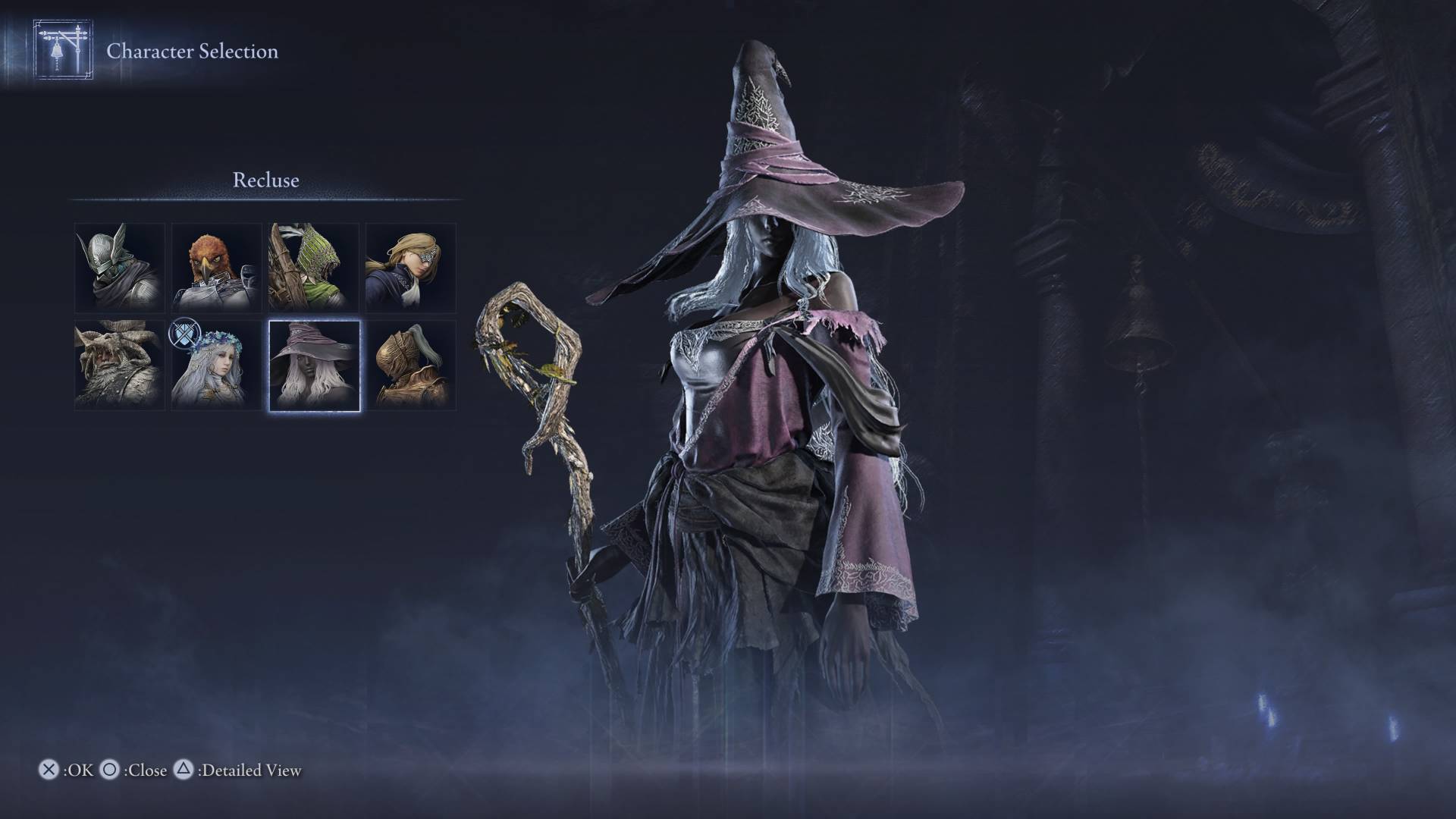Elden Ring Nightreign characters Recluse character selection screen