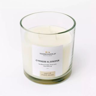 white jar scented candle 