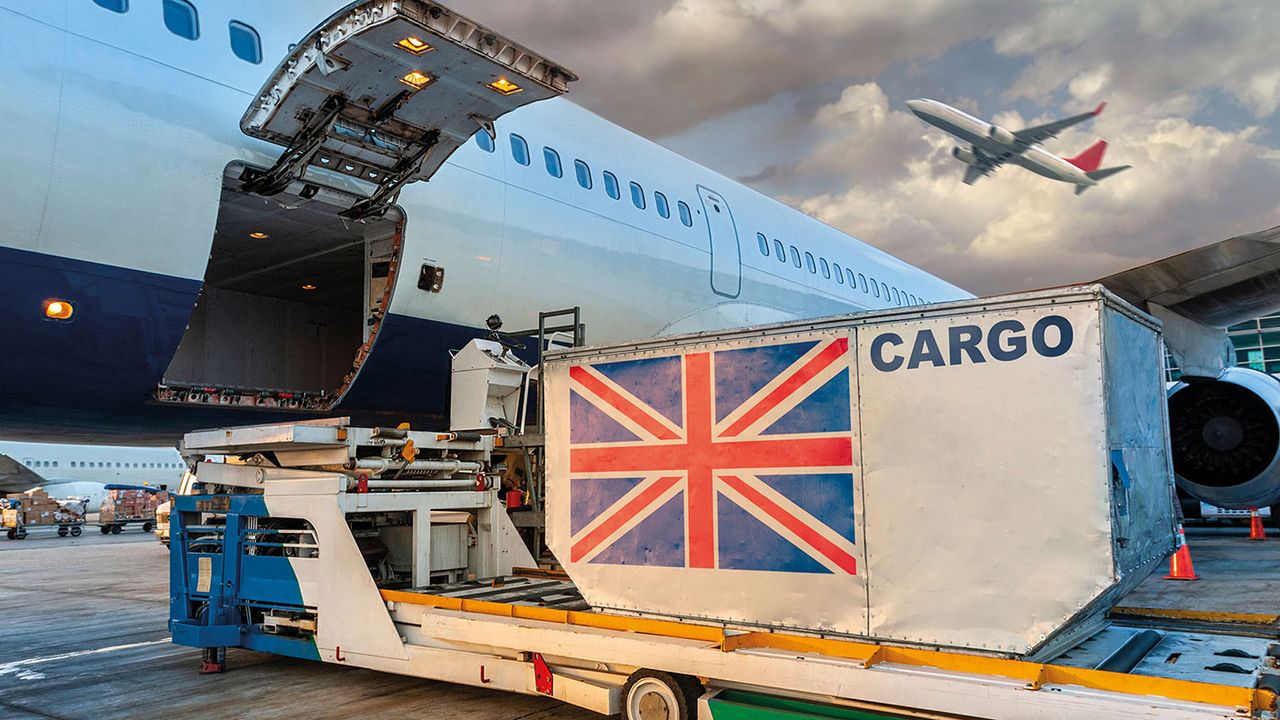 Air cargo being loaded