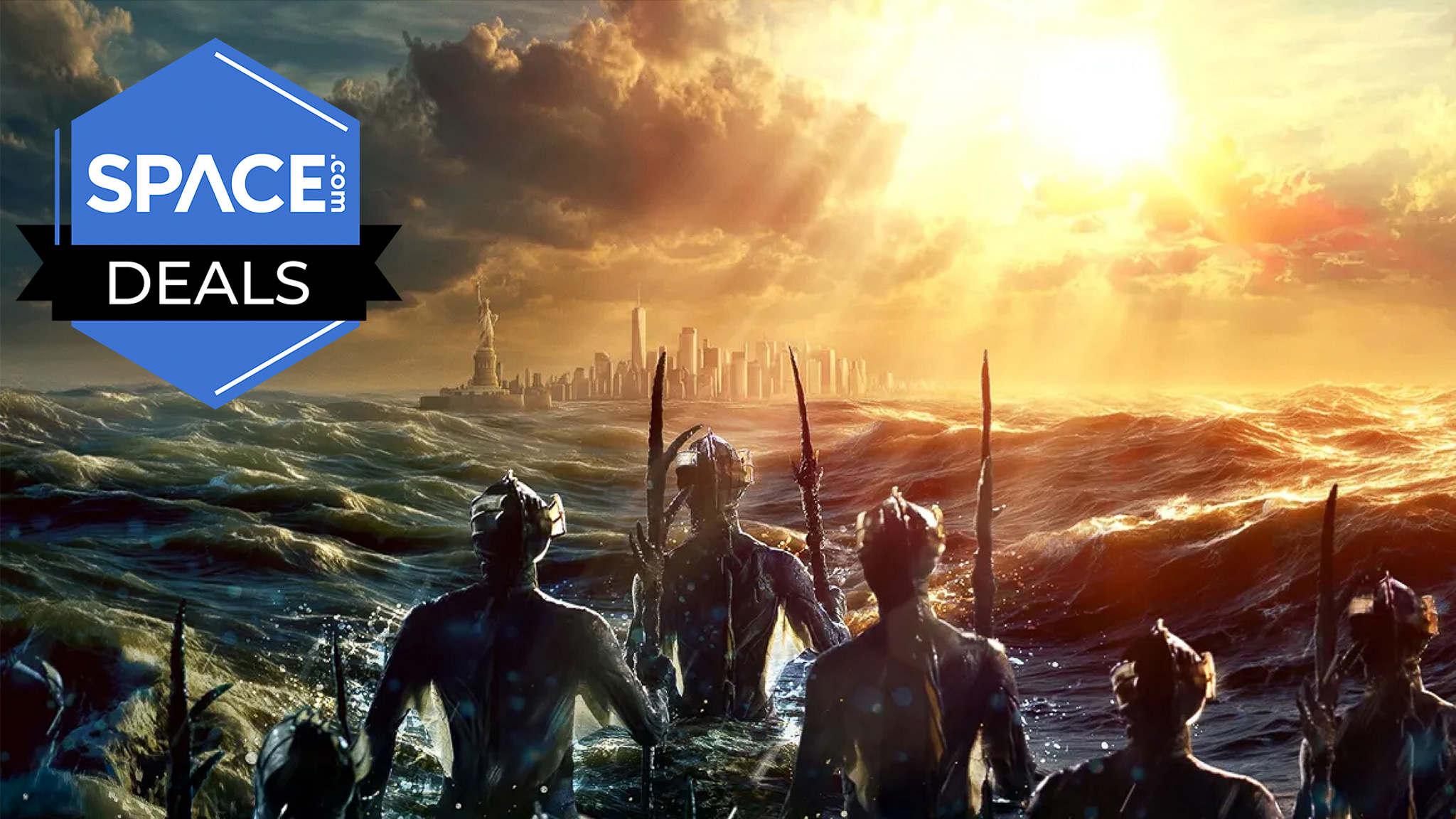 Promo shot from The War Between the Land and the Sea with Space.com deals logo